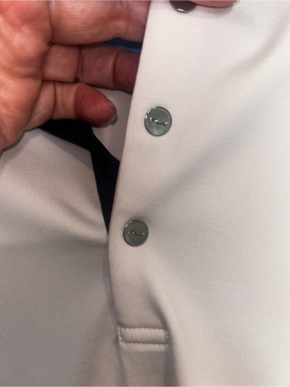 Ralph Lauren RLX Colorblock Polo dress in Light Blue, Navy & White - Picture 7 of 9